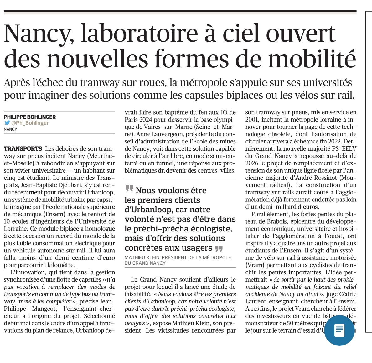 Article paru dans Le Figaro du 19 juin